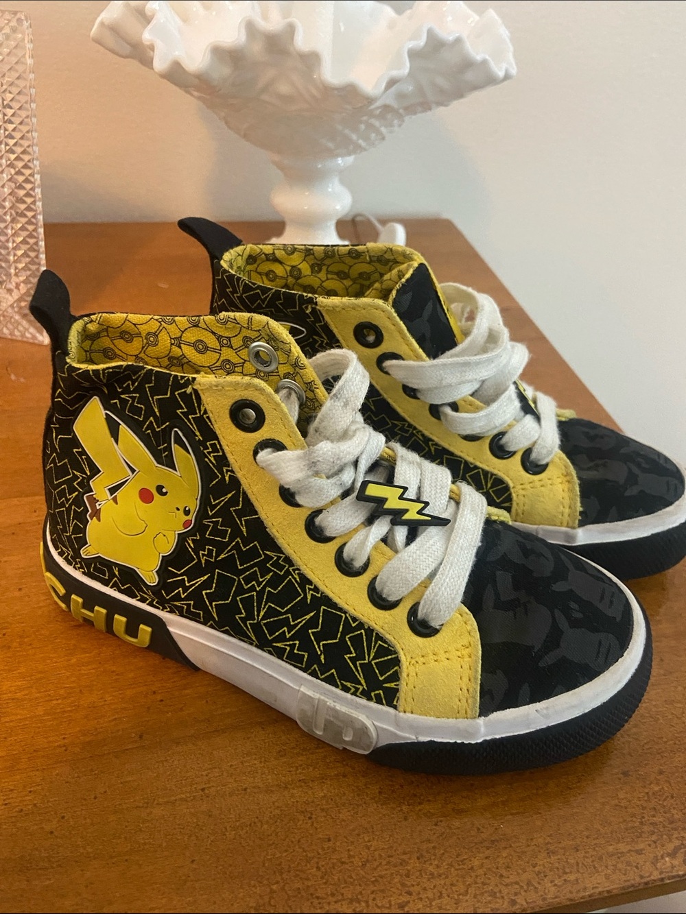 Pokemon Pikachu High-Top Sneakers in Yellow & Black